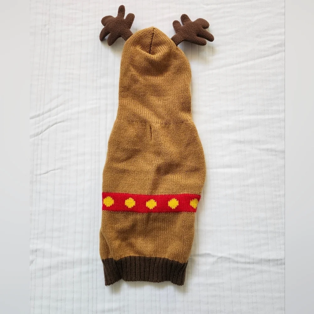 WAGBY Brown Reindeer Dog Sweater Costume Outfit Size Small